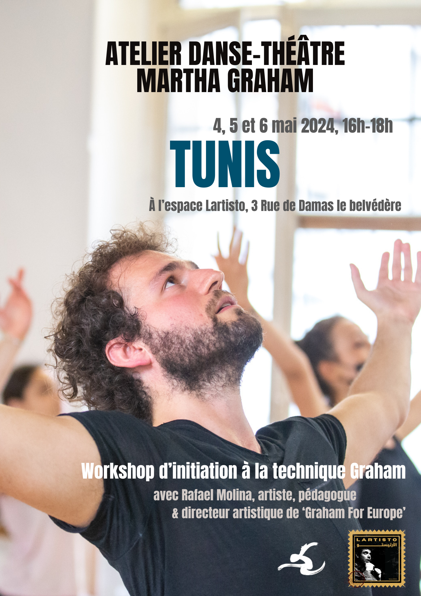 🇹🇳 Atelier Danse-Théâtre Martha Graham à Tunis – 3 au 5 mai 2024